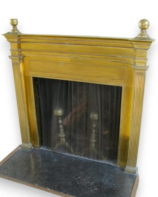 Vintage Brass Fireplace Surround