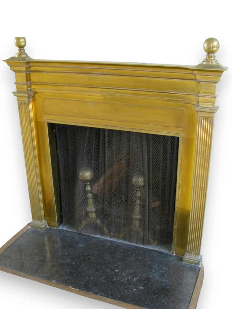 Vintage Brass Fireplace Surround