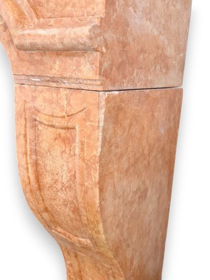 Italian Rosa Verona Marble Fireplace Surround