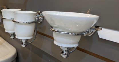 Perrin & Rowe Soap Dish And Cup Holder Bathroom Set - Image 3
