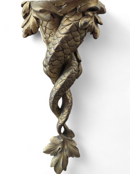 1926 Beaux-Arts Gilt Mermaid Sconces - Image 9