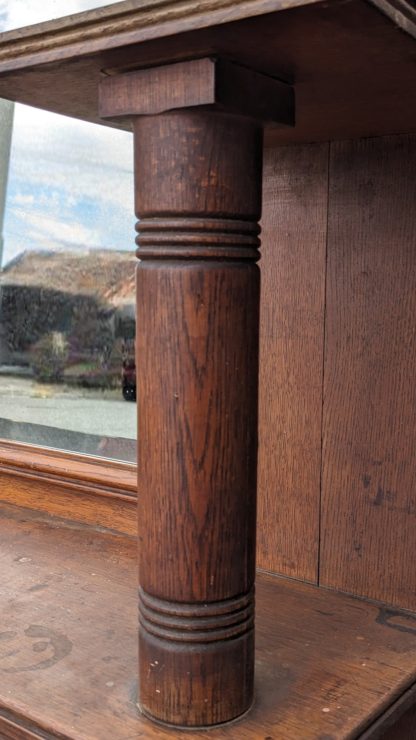 Vintage Oak Fireplace Surround With Mirror