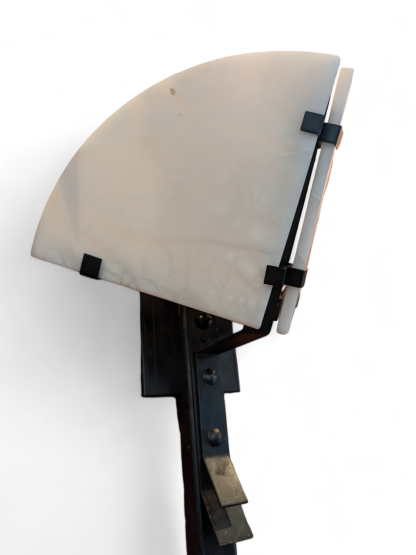 Pierre Chareau Style Alabaster and Metal 'Dragonfly Single' Sconce - Image 2
