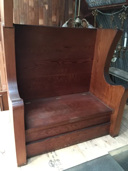 Vintage Victorian 1907 Redwood Inglenook - Image 5