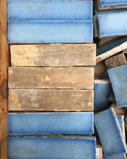 Antique Blue Crackle Tile - Image 3