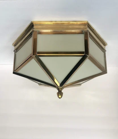 Phoenix Day Co. Brass Ceiling Flush Mount Light - Image 2