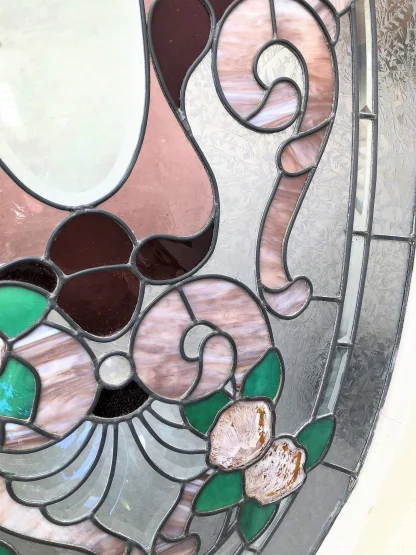 Antique Oval Stained Glass Window - Image 4
