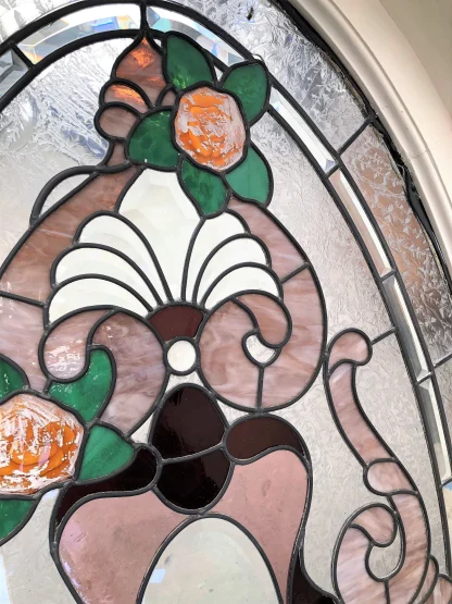 Antique Oval Stained Glass Window - Image 5