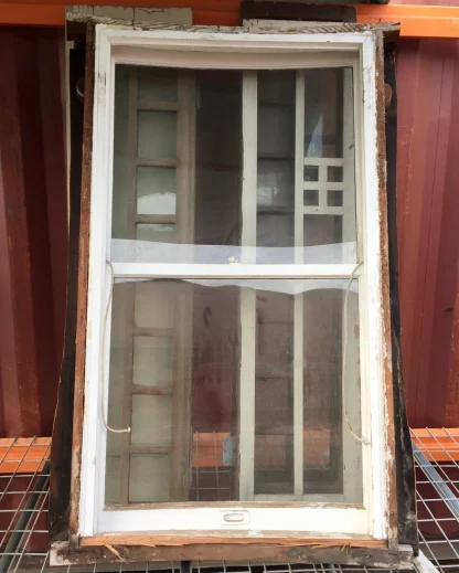 Vintage Curved Double-Hung Window In Jamb - Image 2