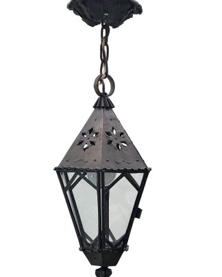 Antique Punched Tin Hanging Light