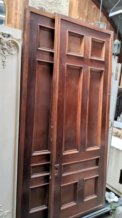 Pair Of Victorian Walnut Pocket Doors - Image 2