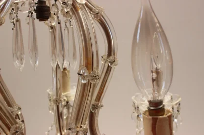 Vintage 5-Arm Maria Theresa Crystal Chandelier - Image 2