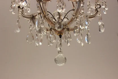 Vintage 5-Arm Maria Theresa Crystal Chandelier - Image 3
