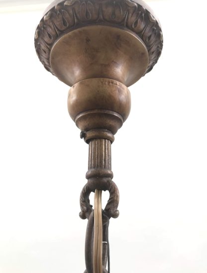 French Empire Style Beaded Crystal and Brass Chandelier - Image 3