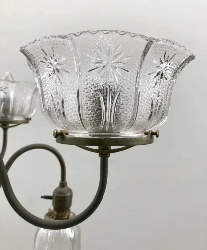 Victorian Style 8-Light Brass 1913-1920 Chandelier - Image 6