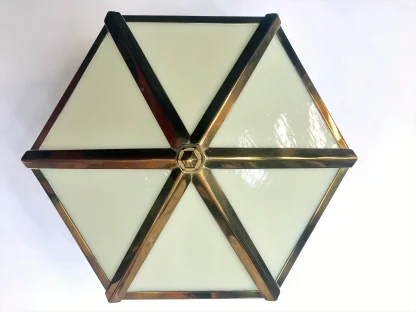 Phoenix Day Co. Brass Ceiling Flush Mount Light - Image 3