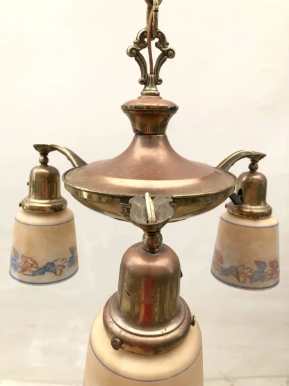 Vintage Hand-Painted Pan Hanging Light - Image 4