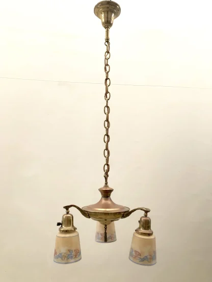 Vintage Hand-Painted Pan Hanging Light - Image 2