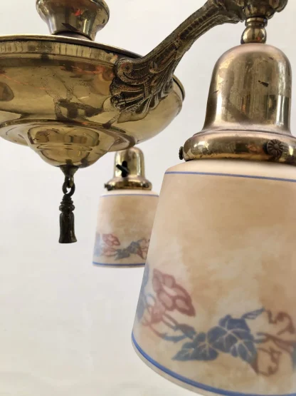 Vintage Hand-Painted Pan Hanging Light - Image 5