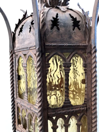 Wrought Iron Gothic Spanish Revival Pendant Light - Image 5