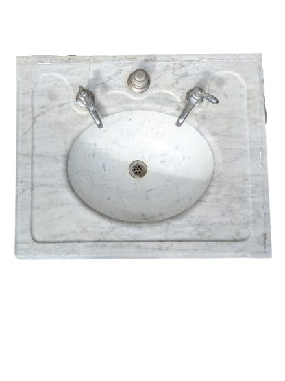 Antique Marble Sink Countertop with Fixtures