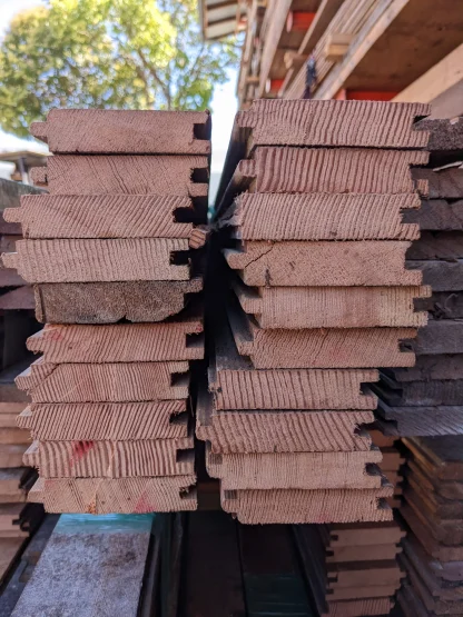 Reclaimed Douglas Fir Clear Vertical Grain T&G 1x4 - Image 2