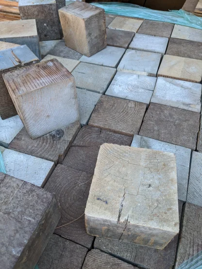 End Grain Douglas Fir Wood Block Floor