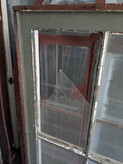 Vintage 8-Lite Wood Window With Wavy Glass - Image 4