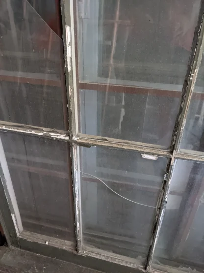 Vintage 8-Lite Wood Window With Wavy Glass - Image 3