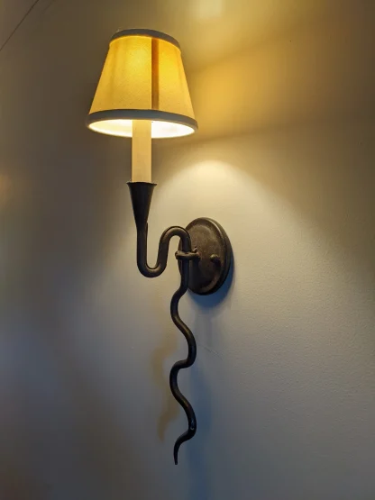 Paul Ferrante Wrought Iron Snake Wall Sconces - Image 5