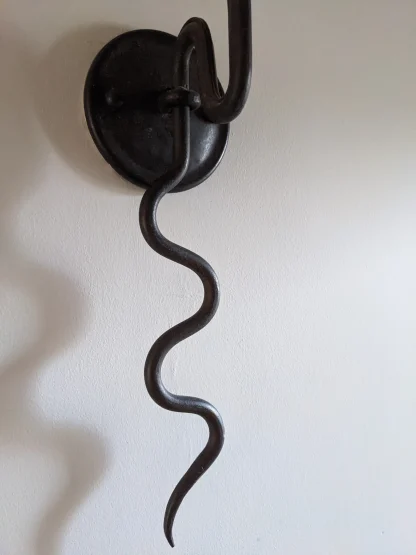 Paul Ferrante Wrought Iron Snake Wall Sconces - Image 4