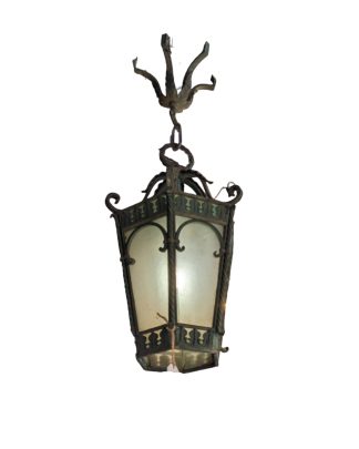 Vintage Wrought Iron Hanging Lamp