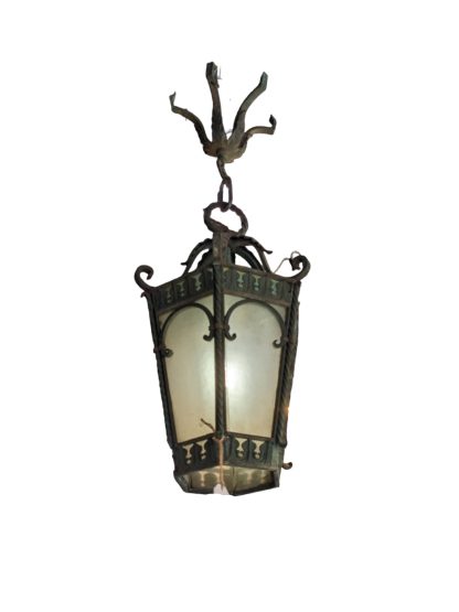 Vintage Wrought Iron Hanging Lamp