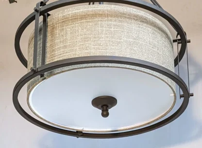 Kira Home Maxwell Drum Chandelier Hanging Light - Image 3