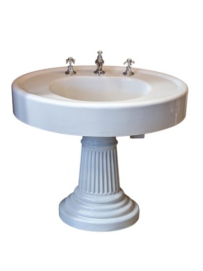 Antique 1900 Pedestal Cast Iron Sink