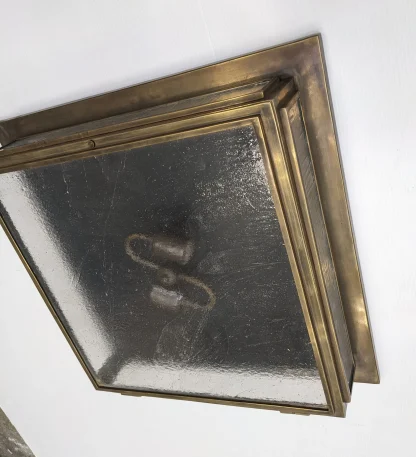 High-End Flush Mount Brass And Glass Lamp - Image 4