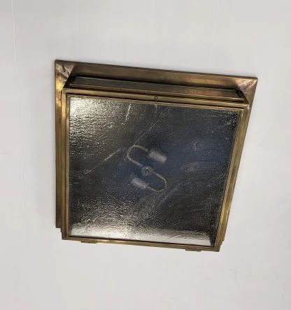High-End Flush Mount Brass And Glass Lamp - Image 2