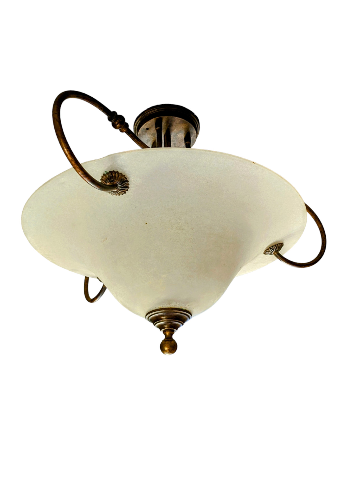 Oiled Bronze Semi-Flush Ceiling Light