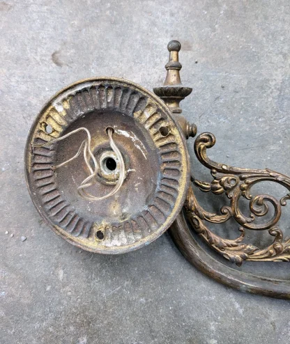 Vintage Brass Wall Sconces - Image 3
