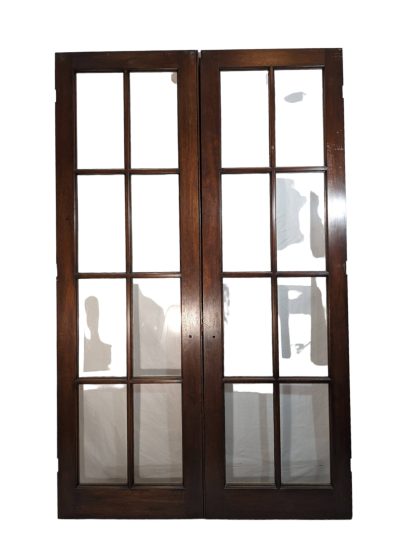 8-Lite Interior Mahogany French Doors