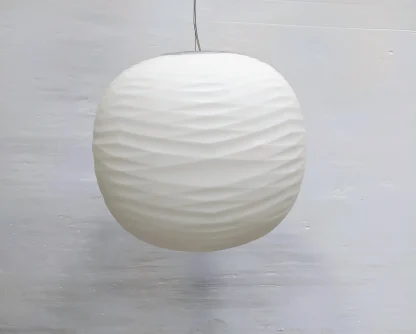 Foscarini Gem Etched Glass White Spherical Hanging Light - Image 5