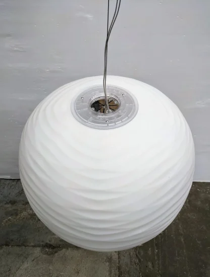 Foscarini Gem Etched Glass White Spherical Hanging Light - Image 3