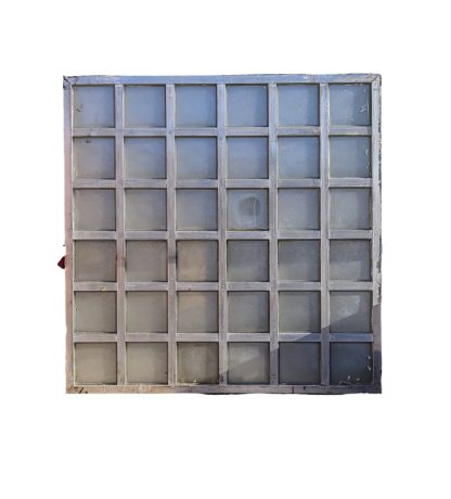 Vintage Glass Block and Aluminum Flat Roof Fixed Skylights