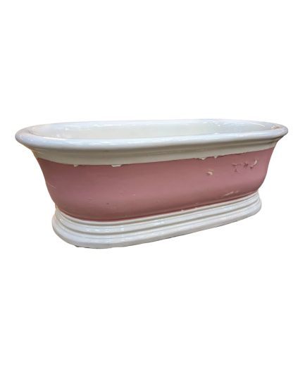 Victorian 1904 JL Mott Earthenware Pedestal Bathtub