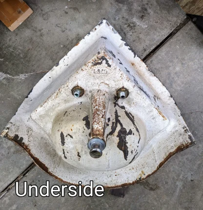 Vintage Kohler Cast Iron Corner Sink - Image 9