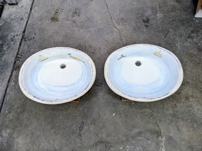 Nautical Themed Hand Painted Bathroom Sinks Maritime - Image 10