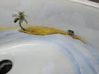 Nautical Themed Hand Painted Bathroom Sinks Maritime - Image 12