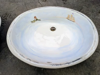 Nautical Themed Hand Painted Bathroom Sinks Maritime - Image 7