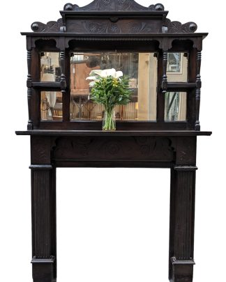 1890's Victorian Walnut Fireplace Surround