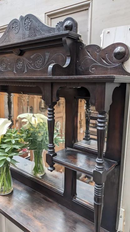 1890's Victorian Walnut Fireplace Surround - Image 8